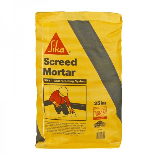 Sika 1 Screed Mortar - Waterproofing System - Direct Sealants